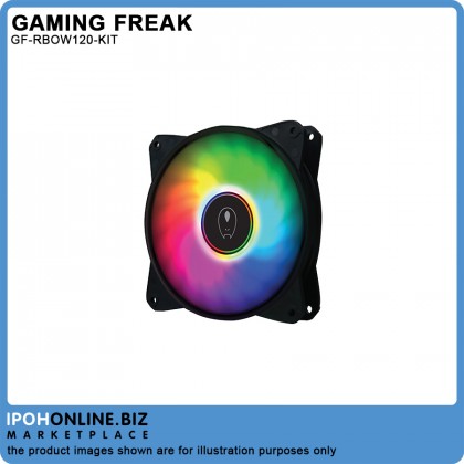 Gaming Freak FIXED LUMINA IRIS RAINBOW 12cm LED PC FAN 3 in 1 Starter Kit - GF-RBOW120-KIT