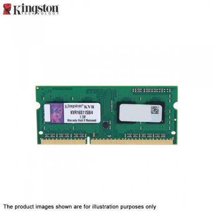 Kingston Value RAM 4GB 1600MHz PC3-12800 DDR3 1600 Non-ECC CL11 SODIMM Notebook Memory (KVR16S11S8/4) Kingston Value RAM 4GB 1600MHz PC3-12800 DDR3 1600 Non-ECC CL11 SODIMM Notebook Memory (KVR16S11S8/4)