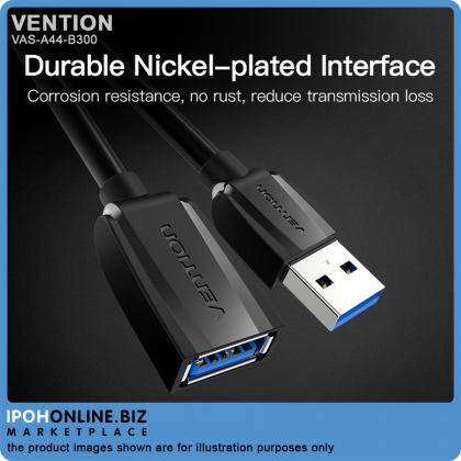 VENTION USB2.0 Extension Cable 3M Male To Female USB2.0 Extension Wire Super Speed USB Extender