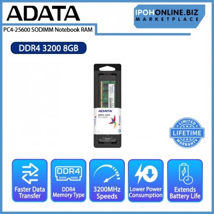 ADATA 8GB DDR4 3200 PC4 25600 SODIMM Notebook RAM