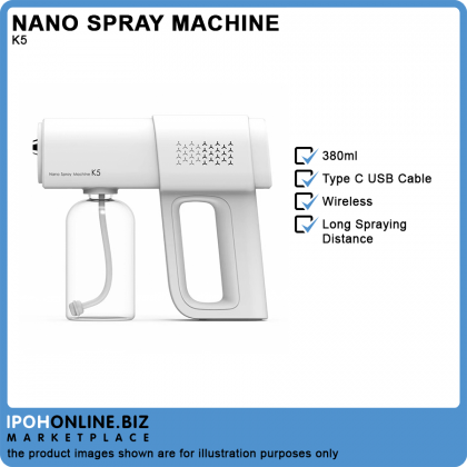 K5 Nano Spray Machine 380ML Rechargeable Battery Sanitizer Atomizer