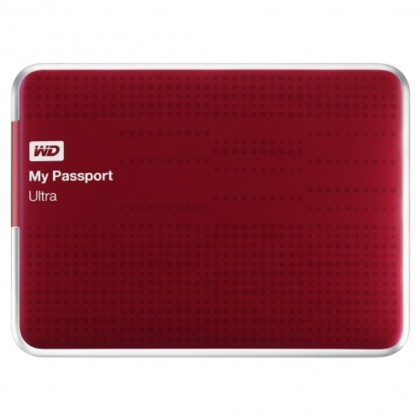 Western Digital WD My Passport Ultra USB 3.0 1TB 2.5 Inch External Hard Disk Drive (Red) + FREE POUCH Western Digital WD My Passport Ultra USB 3.0 1TB 2.5 Inch External Hard Disk Drive (Red) + FREE POUCH