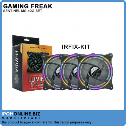 Gaming Freak SENTINEL MG-40G Premium Middle Tower Gaming Case - Tempered Glass Edition + Gaming Freak LED Fan