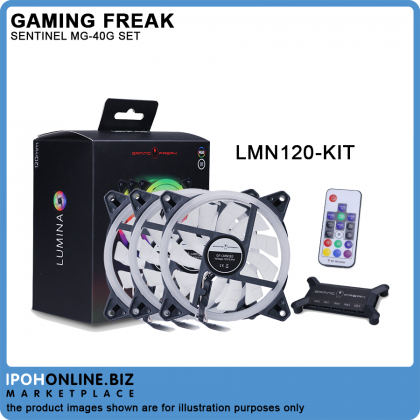 Gaming Freak SENTINEL MG-40G Premium Middle Tower Gaming Case - Tempered Glass Edition + Gaming Freak LED Fan