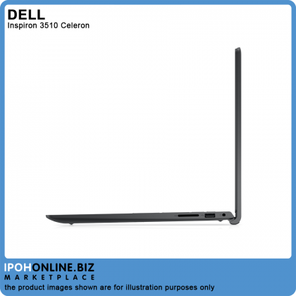 Dell Inspiron 3510 Celeron (N4020/15.6"HD/4GB/256GB M.2 SSD/Win10H) with FOC Microsoft Home & Student, McAfee Antivirus, Laptop Bag and Mouse