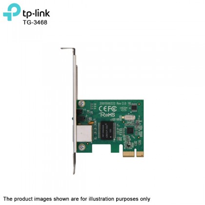 TP-LINK TG-3468 1000Mbps Gigabit PCI Express Network Adapter - Standard & Low Profile Brackets Included