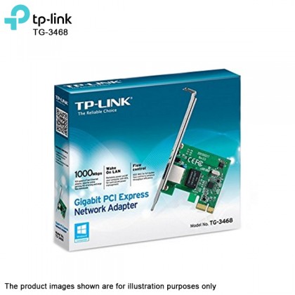 TP-LINK TG-3468 1000Mbps Gigabit PCI Express Network Adapter - Standard & Low Profile Brackets Included