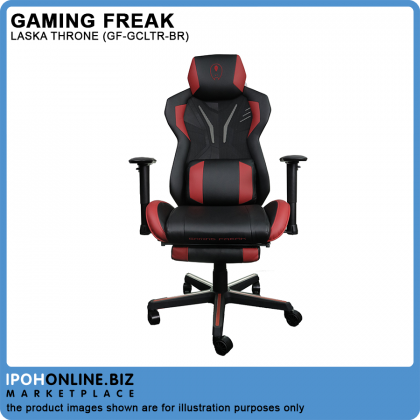Gaming Freak GF-GCLT-BR LASKA THRONE Professional Gaming Chair - 150 Degree Backrest Support Tough Castor Wheel 130kg