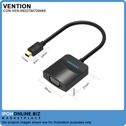 Vention Mini DisplayPort to VGA Adapter 1080P Thunderbolt 2 VGA Converter for MacBook Pro Air