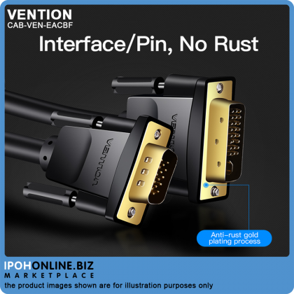 Vention DVI to VGA Cable 1080P 60Hz DVH-I 24+5 DVI I Male to VGA Male Adapter Converter for Laptop Monitor