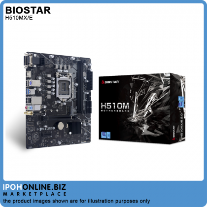 Biostar H510MX/E 10th & 11th Gen Intel H510 LGA1200 DDR4 M.2 DVI VGA HDMI Micro ATX Motherboard