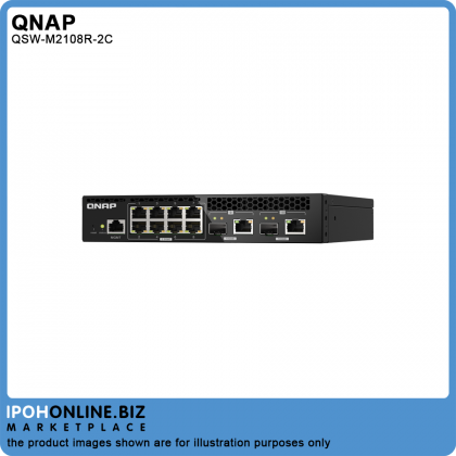 QNAP QSW-M2108R-2C 2.5GbE + 10GbE Managed Ethernet Rackmount Switch QNAP QSW-M2108R-2C 2.5GbE + 10GbE Managed Ethernet Rackmount Switch