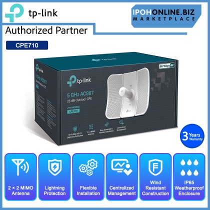 TP-LINK PHAROS CPE710 5GHz AC 867Mbps 23dBi Outdoor CPE