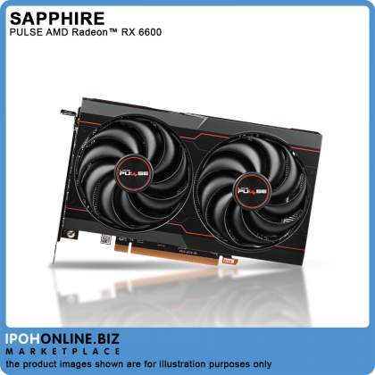 SAPPHIRE PULSE AMD RADEON RX6600 8GB GDDR6 PCI-Express 4.0 HDMI DP Gaming Graphics Card