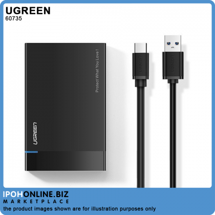 UGreen USB 3.1 to 2.5 inch Hard Drive Enclosure 6Gbps with 2-in-1 USB-A/USB-C to USB-C Cable UGreen USB 3.1 to 2.5 inch Hard Drive Enclosure 6Gbps with 2-in-1 USB-A/USB-C to USB-C Cable