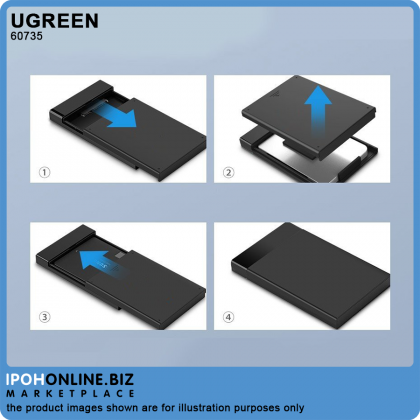 UGreen USB 3.1 to 2.5 inch Hard Drive Enclosure 6Gbps with 2-in-1 USB-A/USB-C to USB-C Cable UGreen USB 3.1 to 2.5 inch Hard Drive Enclosure 6Gbps with 2-in-1 USB-A/USB-C to USB-C Cable