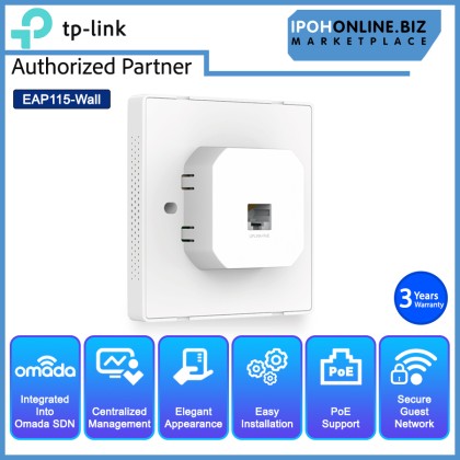 TP-LINK EAP115-Wall(EU) 300Mbps Wireless N Wall Plate Access Point