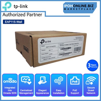 TP-LINK EAP115-Wall(EU) 300Mbps Wireless N Wall Plate Access Point
