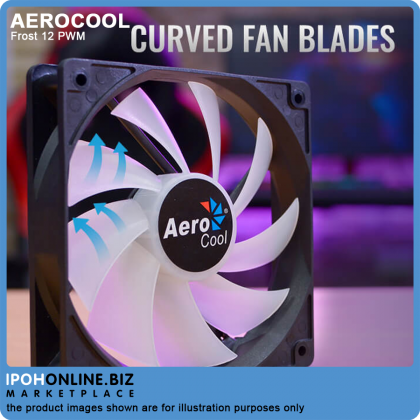 AeroCool Frost 12 PWM 120mm FRGB Casing Fan with PWM 4-PIN Connector