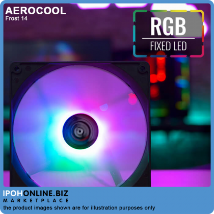 AeroCool Frost 14 FRGB 140mm Casing Fan with Molex + 3-pin Connector