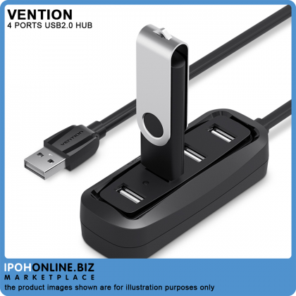 Vention 4 Ports Adapter USB 2.0 Hub With LED Indicator