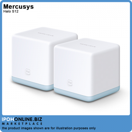 Mercusys Halo S12 AC1200 (2.4Ghz+5Ghz) Dual Band Mesh Wifi Whole Home Wireless Router/Ap Mode-2Pack