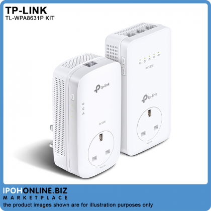 Tp-Link TL-WPA8631P KIT AV1300 Gigabit Passthrough Powerline ac Wi-Fi Kit