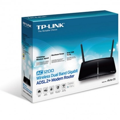 TP-LINK AC1200 Wireless Dual Band Gigabit ADSL2+ Modem Router ARCHER D5 Streamyx