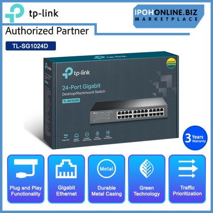 TP-LINK TL-SG1024D 24 Port Gigabit Desktop Rackmount Network Switch