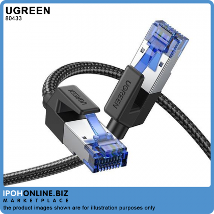 UGREEN CAT8 5M Ethernet Cable Braided Cord Black 15FT UGREEN CAT8 5M Ethernet Cable Braided Cord Black 15FT