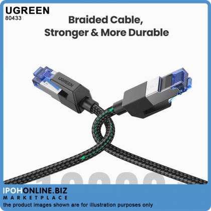 UGREEN CAT8 5M Ethernet Cable Braided Cord Black 15FT UGREEN CAT8 5M Ethernet Cable Braided Cord Black 15FT