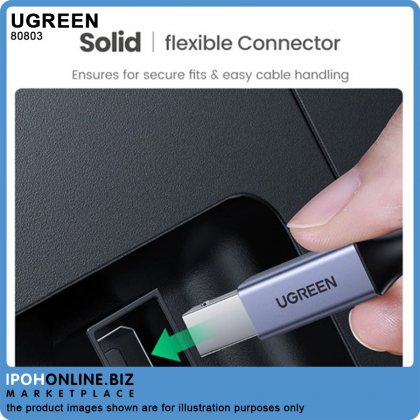 UGREEN USB A Male to USB B 2.0 Printer Cable Alu Case With Braid 2M (Black) UGREEN USB A Male to USB B 2.0 Printer Cable Alu Case With Braid 2M (Black)