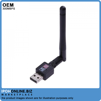 USB2.0 2.4GHz 300Mbps IEEE 802.11 Wireless USB Adapter With Antenna