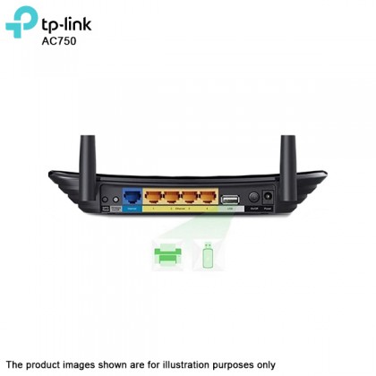 TP-LINK AC750 Wireless Dual Band Gigabit Router Archer C2 - Unifi Maxis TIME ready