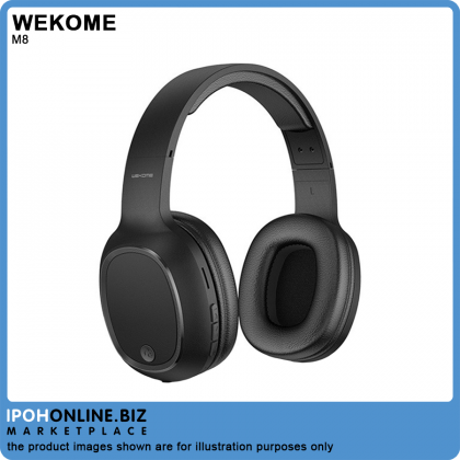 WEKOME M8 Bluetooth Headphone Wireless STEREO HIFI BASS Bluetooth Headset V5.0 Support TF Card AUX - Black WEKOME M8 Bluetooth Headphone Wireless STEREO HIFI BASS Bluetooth Headset V5.0 Support TF Card AUX - Black