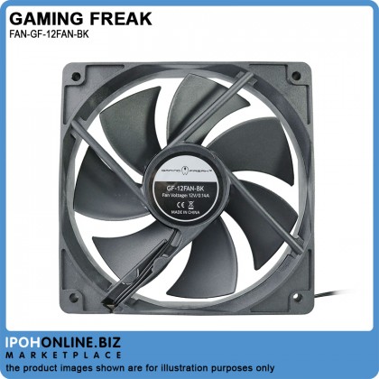 AVF Gaming Freak GF-12FAN-BK 12CM 12V 0.15A 1200RPM Connector 4 Pin Casing Fan AVF Gaming Freak GF-12FAN-BK 12CM 12V 0.15A 1200RPM Connector 4 Pin Casing Fan