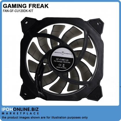 Gaming Freak GF-CU120DK-KIT Lumina Cube Dark 3-IN-1 Starter Kit 12cm LED Fan