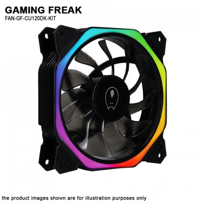 Gaming Freak GF-CU120DK-KIT Lumina Cube Dark 3-IN-1 Starter Kit 12cm LED Fan