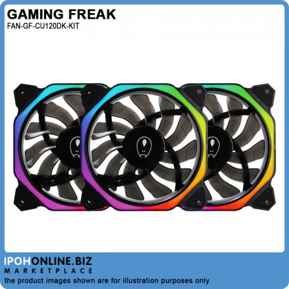 Gaming Freak GF-CU120DK-KIT Lumina Cube Dark 3-IN-1 Starter Kit 12cm LED Fan