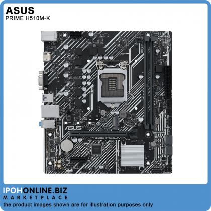 ASUS PRIME H510M-K 11th Gen Intel H510 LGA 1200 DDR4 M.2 HDMI VGA Micro ATX Motherboard