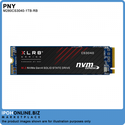 PNY XLR8 CS3040 1TB M.2 2280 NVMe PCIe Gen4 X4 SSD