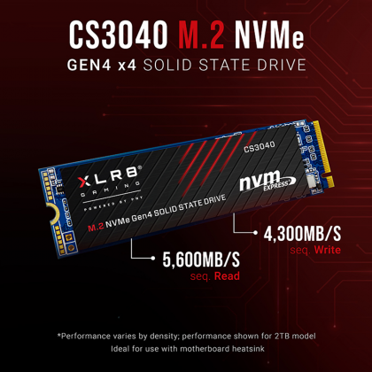 PNY XLR8 CS3040 1TB M.2 2280 NVMe PCIe Gen4 X4 SSD