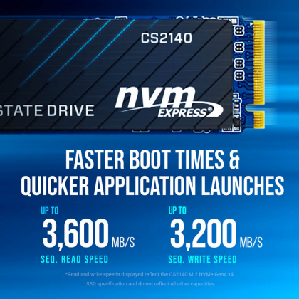 PNY CS2140 500GB M.2 2280 NVMe PCIe GEN4 X4 SSD