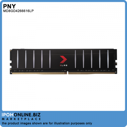 PNY XLR8 8GB DDR4 2666 Low Profile Desktop RAM - XMP 2.0 PNY XLR8 8GB DDR4 2666 Low Profile Desktop RAM - XMP 2.0