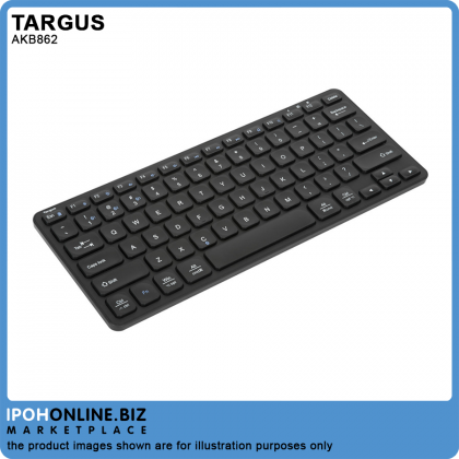 Targus AKB862 Compact Multi-Device Bluetooth Antimicrobial Keyboard