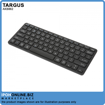 Targus AKB862 Compact Multi-Device Bluetooth Antimicrobial Keyboard