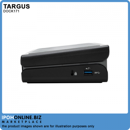 Targus DOCK171 Universal USB 3.0 DVHD-2V2K Docking Station With Power - Black Targus DOCK171 Universal USB 3.0 DVHD-2V2K Docking Station With Power - Black