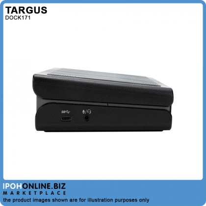 Targus DOCK171 Universal USB 3.0 DVHD-2V2K Docking Station With Power - Black Targus DOCK171 Universal USB 3.0 DVHD-2V2K Docking Station With Power - Black