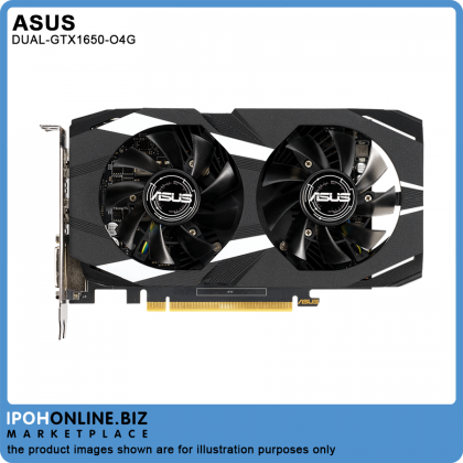 ASUS Dual NVIDIA GeForce GTX 1650 OC Edition 4GB GDDR5 HDMI DVI DP Graphic Card