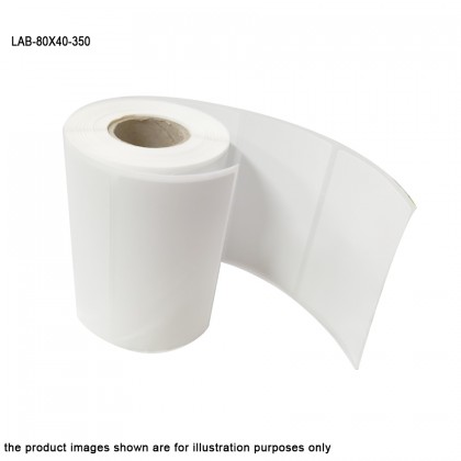 1 roll 80mm x 40mm Blank Barcode Label Sticker (350 pieces each roll)